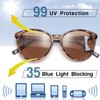 Amorays Cat Eyes Progressive Multifocus Reading Sunglasses for Women UV