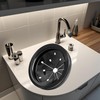 Black 3-Inch Garbage Disposal Splash Guard - Kitchen Sink Baffle