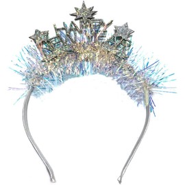 AVMBC Happy New Year Headband Tiara Flashing Headband Christmas New Year Eve Party Decoration Supplies
