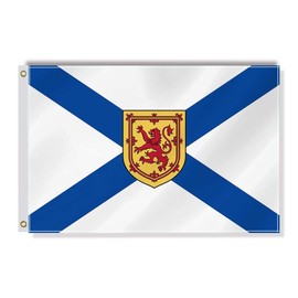 Nova Scotia Small Flag,12×18 Inch Two Layer Fabric Small Banner,1×1.5 FT Canadian NS Nautical Decor,Mini Digital Printed 150D Polyester Banner With Brass Grommet