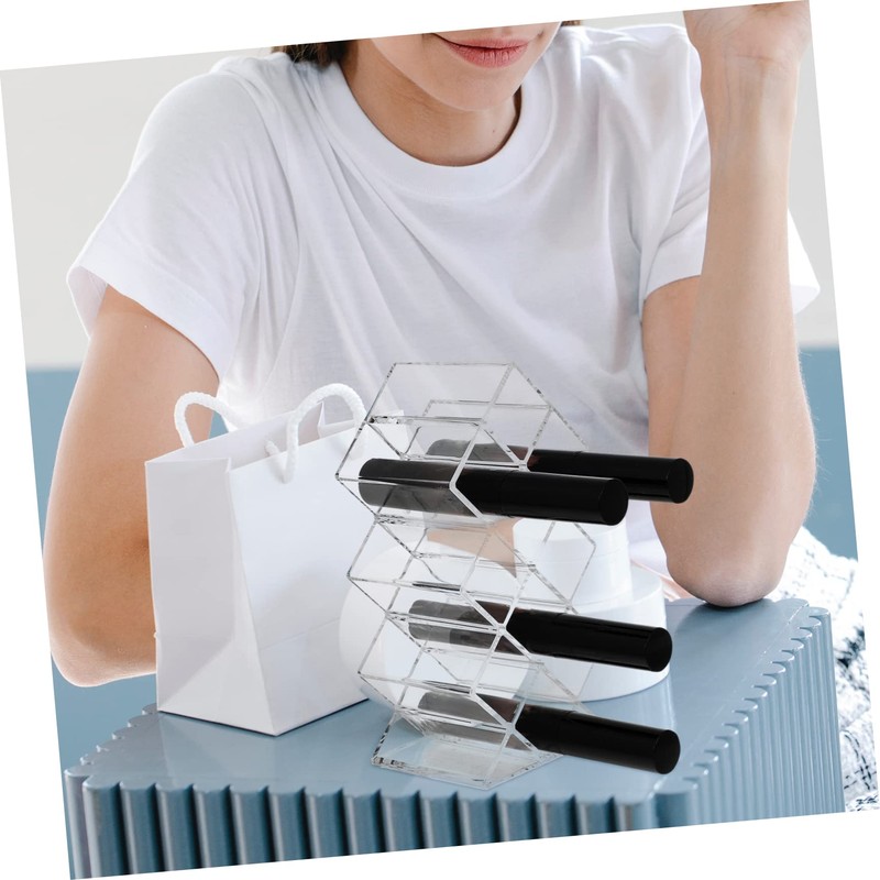 Minkissy Beauty Shop Transparent Lipstick Organizer Stand Acrylic Holder for