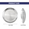 Aramanara 10 Pcs 20 cm Stainless Steel Plate, Round Dinner