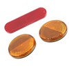 Bicycle Round Reflectors Improved Visibility Universal Fit License Plate Reflector