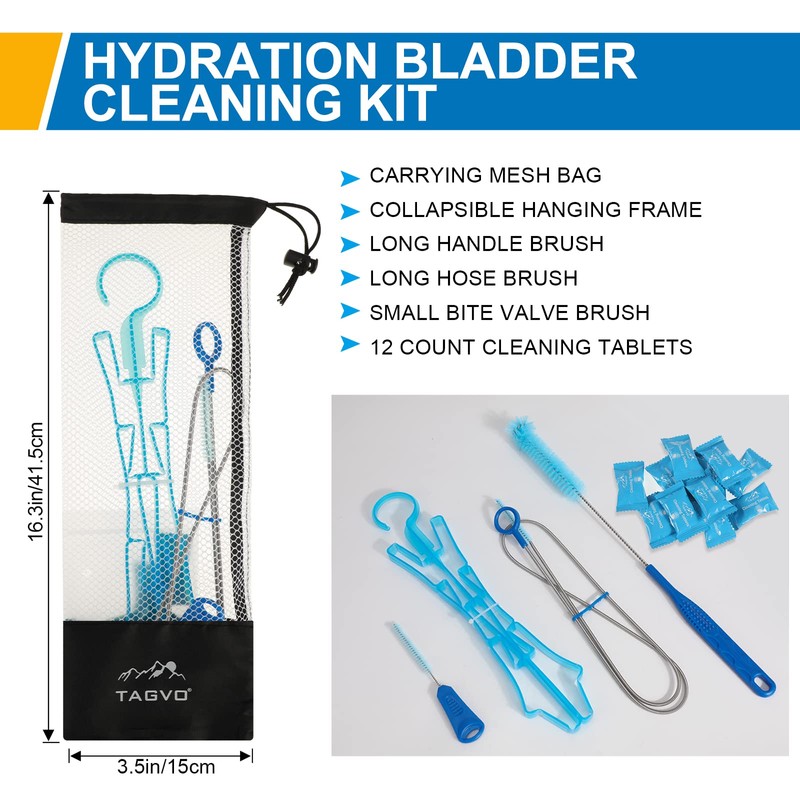 TAGVO Hydration Bladder Cleaning Kit, 6 in 1 Water Bladder