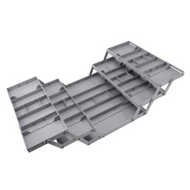 Multi Tier Drawer Organizer, Foldable Expandable Desk Storage Organizer Tray Bins with Compartments Storage Trays, Adjustable Double Row Organizer Trays for Make Up, Jewelry (3