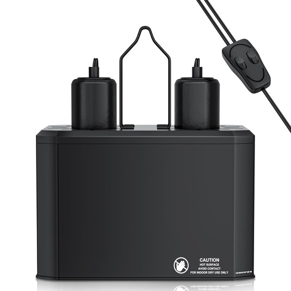 LURMMUE Reptile Light Fixture for Heat Lamp and UVB Bulb,