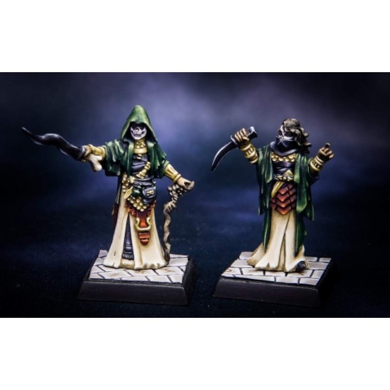 Reaper Miniatures Cultist Priests (2) 77518 Bones Unpainted RPG D&D
