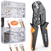 Preciva Crimping Tool Kit, 1350PCS JST-XH Conectors Kit, AWG28-18（0.08-1mm² Ratcheting