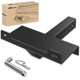 Nilight Universal Trailer Hitch Winch Mounting Plate 10 x 4 1/2 Winch Bracket Winch Mounting 2 Inch Receiver Hitch Heavy Duty Steel 16500Lbs Capacity for ATV UTV SUV Truck Pickup