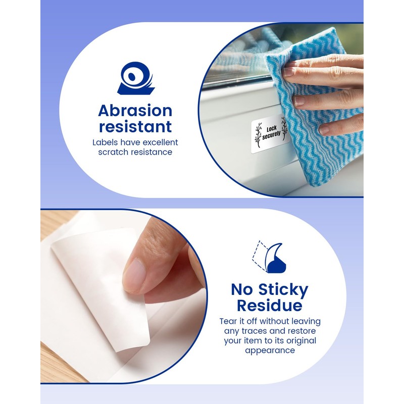 3-Rolls Self-Adhesive Thermal Labels Compatible with Nelko PM220 Bluetooth Label