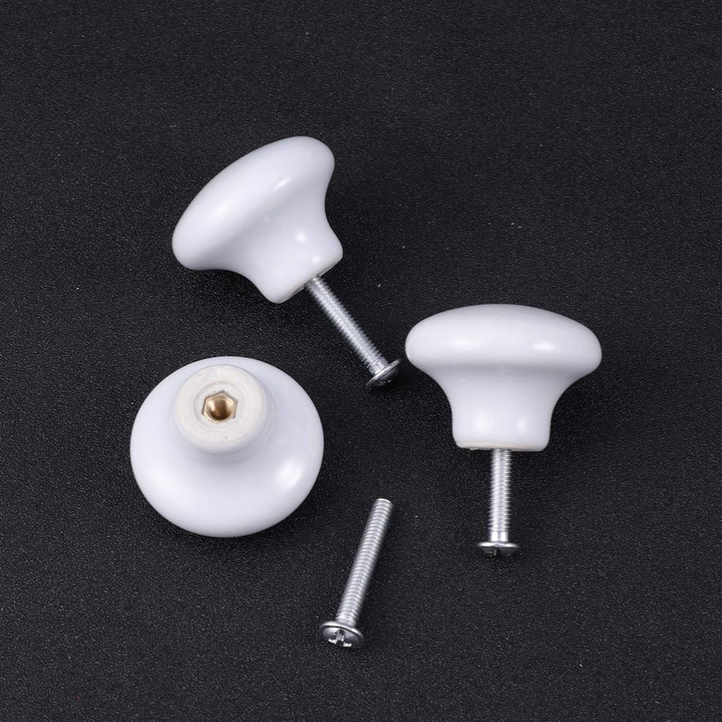 BESPORTBLE 5pcs Cabinet Hardware Handle Pull Round Ceramic Kitchen Cabinet