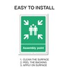 Fire Assembly Point Rigid Sign With Family Sign - Portrait