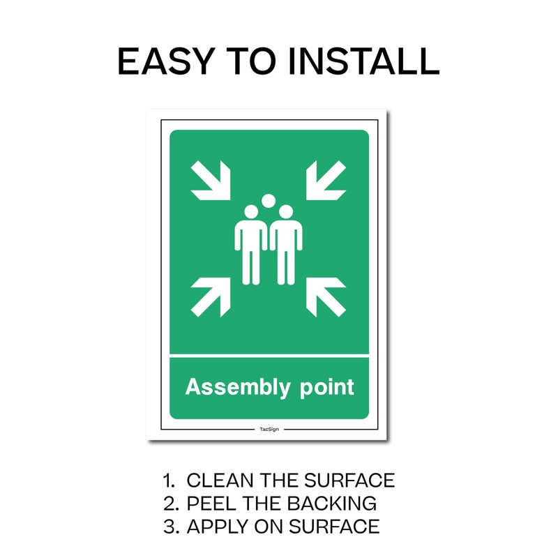 Fire Assembly Point Rigid Sign With Family Sign - Portrait