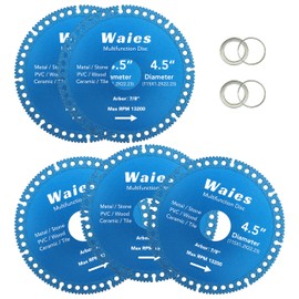 Waies 4-1/2 Inch Inch Indestructible disc for Angle Grinders (5 Pcs)