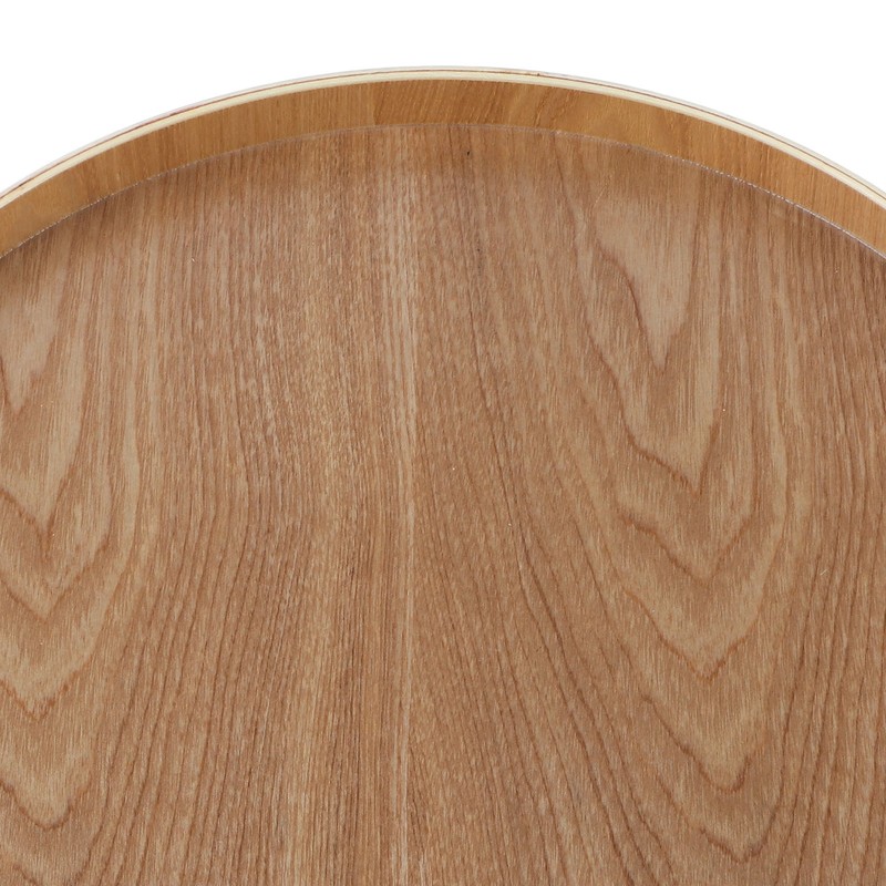 Round Shape Solid Wood Tea Coffee Snack Food Meals Serving