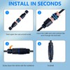 MELIFE 5PCS IP68 Waterproof Electrical Cable Connector, Outdoor 3 Pin