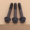 M12-1.75 x 80mm (4 pcs) Flanged Hex Bolt Screws Black