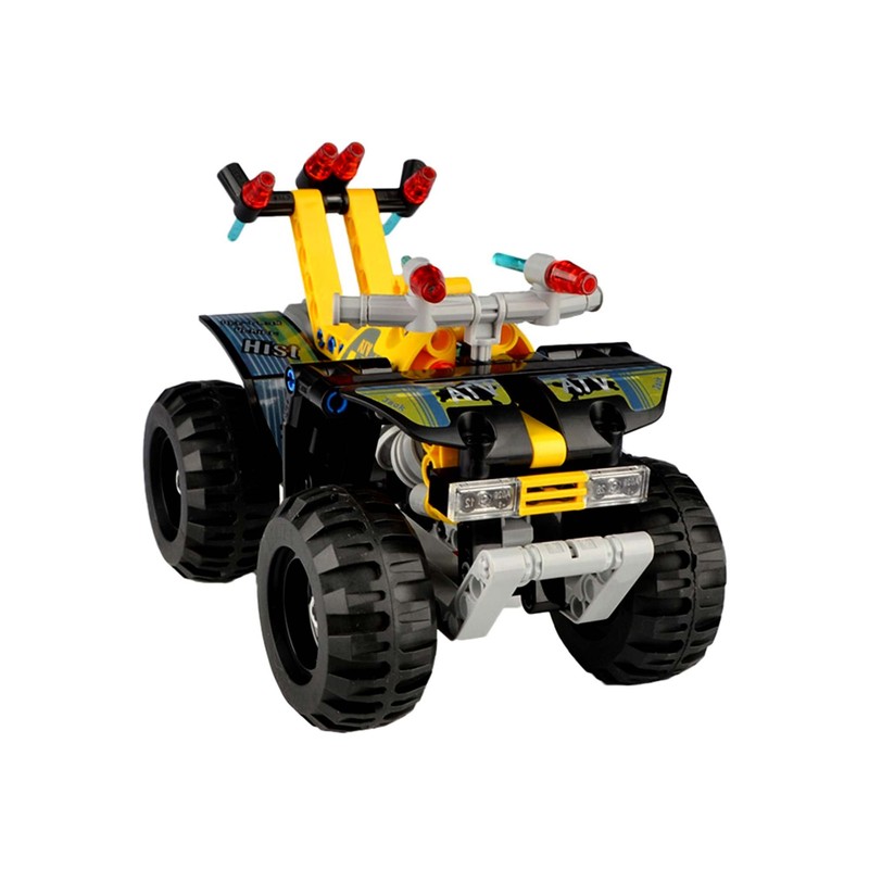 CaDA Quad Vehicle Building Block Set with Pull Back Function,