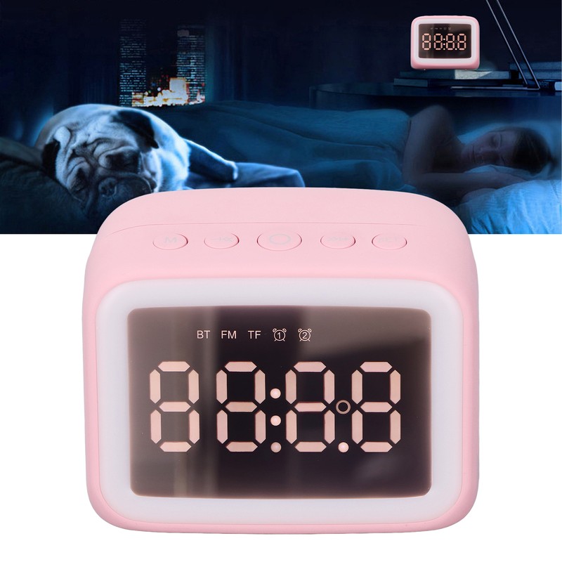 Alarm Clock Radio TF Card Music Player LED Night Light