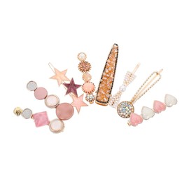 Outanaya 8pcs Pearl Hair Clip Set for Women Stylish Barrettes for All Hair Types for Parties Daily Use and Special Occasions for Charming Look