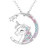 Unicorn Crystal Jewelry Set, Moon Necklace, Earrings, Ring and Bracelet,