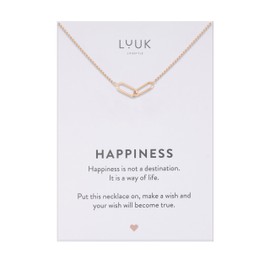 LUUK LIFESTYLE Necklace with Pendant, Waterproof Stainless Steel Chain, Elegant Design & Everyday Necklace for Women, Jewelry Gift Idea, Infinity, Rose Gold