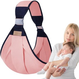 VERALY.MX | Portabebés con Clip Ajustable Recien Nacidos Niños Pequeños Infantes Hasta18kg Cabestrillos Portabebés, Mochilas de Senderismo Canguro Ergonomico para Bebés y Niños Pequeños 1 Pieza (Rosa)