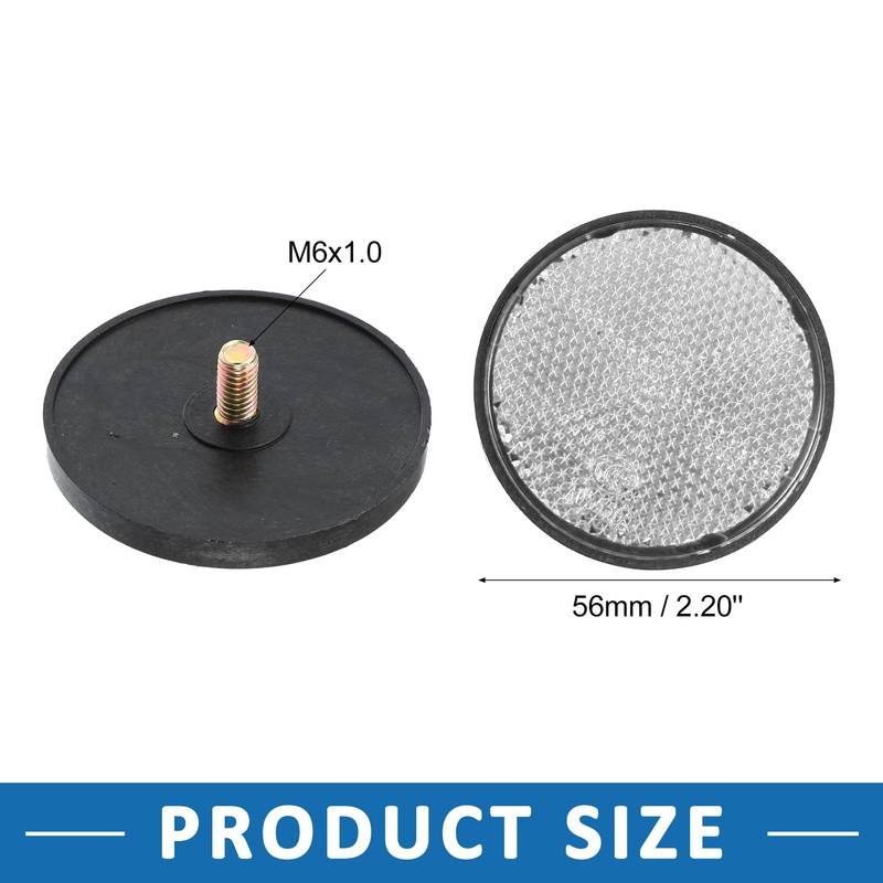 A ABSOPRO M6x1.0 Universal Screw Mount Reflective Warning Reflector for