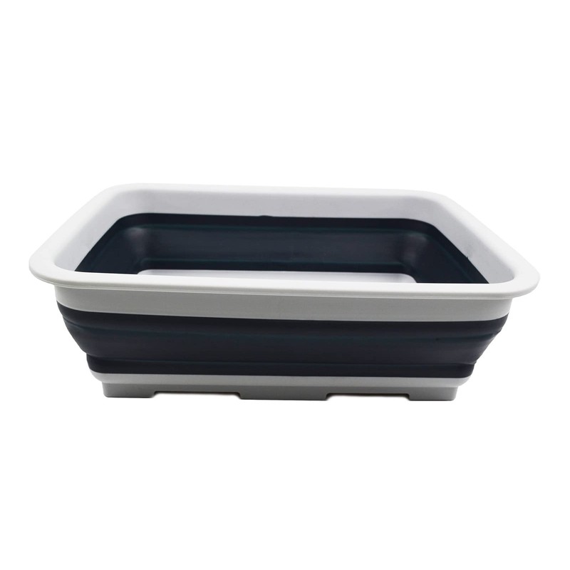 SAMMART 7L Folding Tub, Foldable Dish Tray, Portable Basin, Space