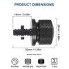 BTACGWP Motorcycle Seat Bolts Black 6 mm (Pack of 2)