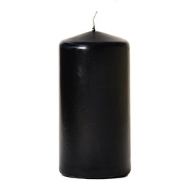 MONTGOMERY INDUSTRIES Black Pillar Candle 3" x 6" Tall, Vot-441