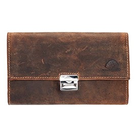 Greenburry Vintage Leather Wallet 17 cm, Saddle brown, Vintage