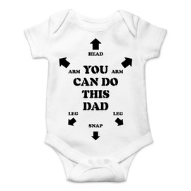AW Fashions You Can Do This Dad Baby Bodysuit Cute Inspirational Newborn Outfit Infant Boy Girl Clothes (Newborn, White)