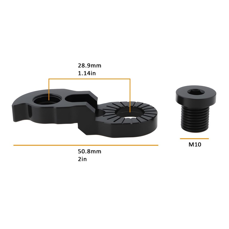 eMagTech Bicycle Derailleur Hanger Extension with Screws Fits 34T-52T Bikes