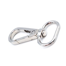 ANCLLO 20 Pcs 3/4 inch Inside Diameter Oval Ring Lobster Clasp Claw Swivel for Strap Push Gate Lobster Clasps Hooks Swivel Snap Fashion Clips (Silver)