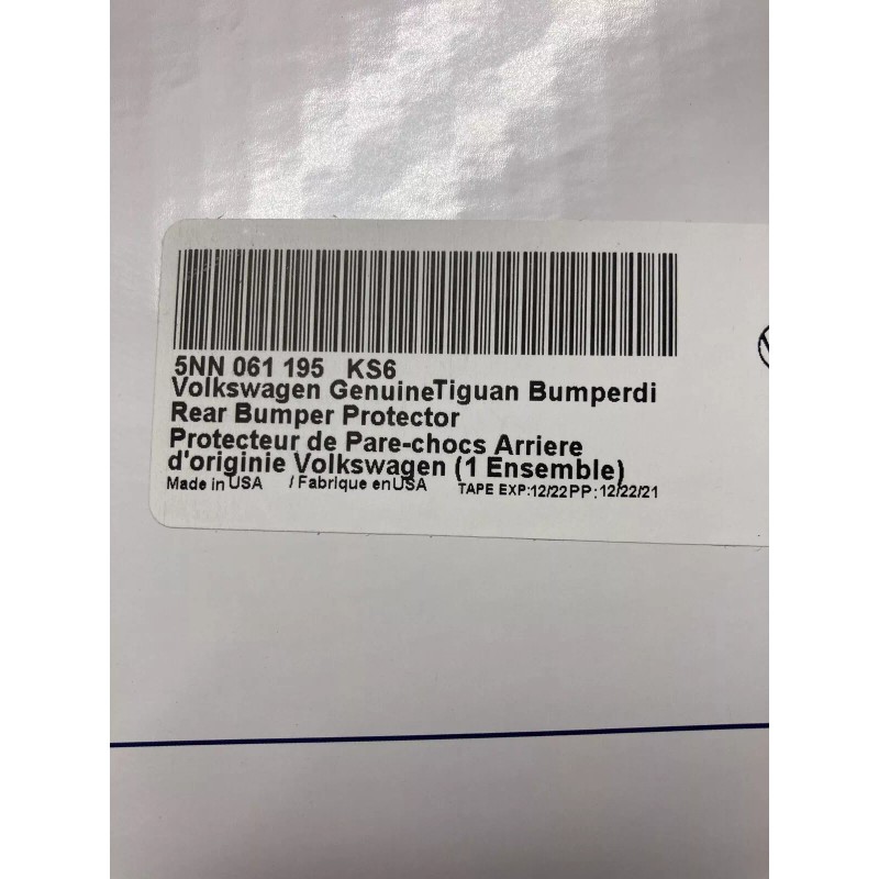 OEM Vw Oem Tiguan Rear Bumper Protection Plate Chrome 5NN061195KS6
