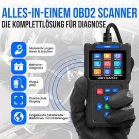 Strex OBD2 Diagnostic Device – OBDII/EOBD Diagnostics – Reader Car – Troubleshooting – German Language – Diagnostic Device for Cars – Engine Fault Code Reader
