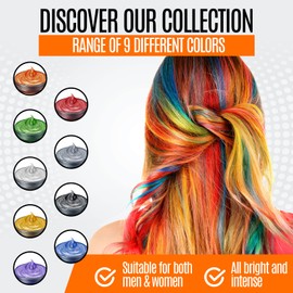 Kids & Adults - Temporary Hair Color Hair Wax – Hair Color Wax for Men and Women - Temporary Hair Dye – All-Natural Hair Dye Formula for Parties, Cosplay, Characters – 4.23 oz (Red)