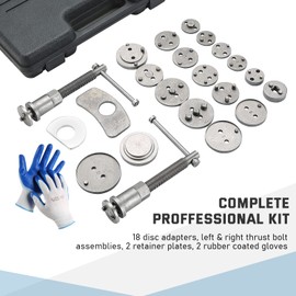 ATPEAM 24pcs Heavy Duty Disc Brake Caliper Tool Set and Wind Back Kit for Brake Pad Replacement