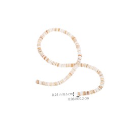 DOITOOL Mixed Shell Beads for Jewelry Making 1 Strand of Flat Round Natural Coin Beads for DIY Bracelets and Necklaces for Crafting Accessories