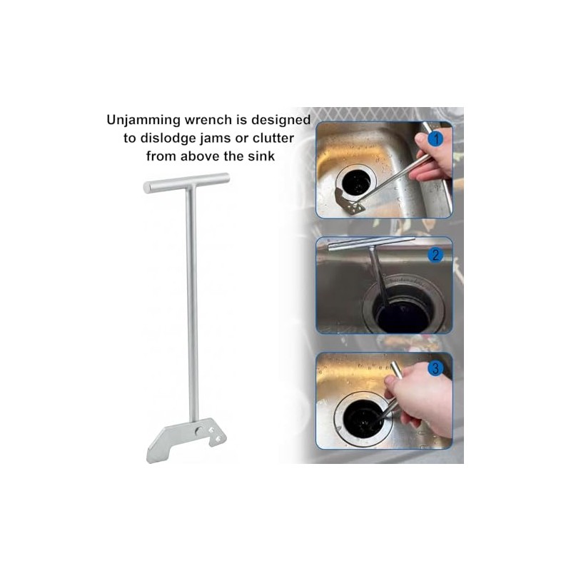 Garbage Disposal Wrench, Garbage Disposer Unjamming Wrench Compatible with Waste