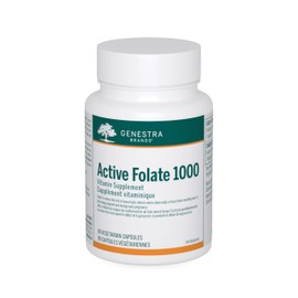 Genestra Brands Active Folate 1000-1000 mcg Folate Supplement - Fetal Health Support - B Vitamin - Vegan, Dairy Free & Gluten Free - 90 Vegetarian Capsules