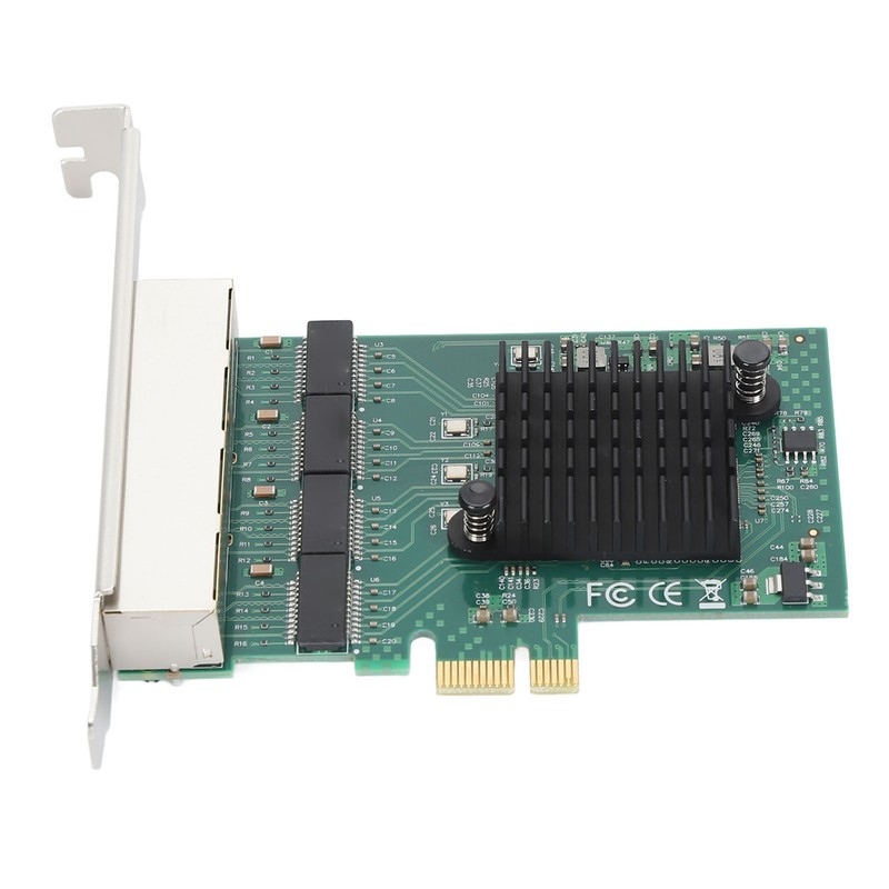 PCIe X1 Network Card 4 RJ45 Port 1000M High Speed