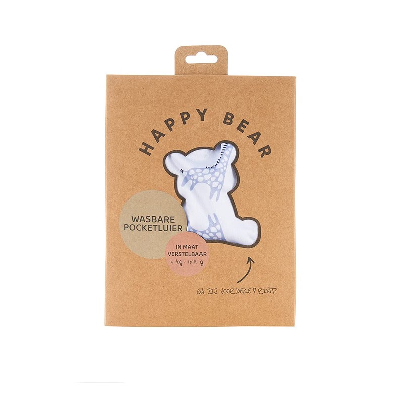 Pocket Nappy - Blue Giraffe