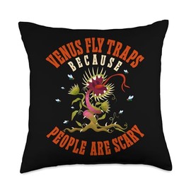 Venus Fly Trap Plant Terrarium Plants Live Seedsn Venus Fly Throw Pillow