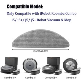 Replacement Vacuum Mop Pads for Roomba Combo i5/i5+/j5/j5+ Robot Vacuum, 6 Pack Microfiber Mop Pads