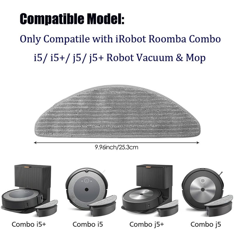 Replacement Vacuum Mop Pads for Roomba Combo i5/i5+/j5/j5+ Robot Vacuum,
