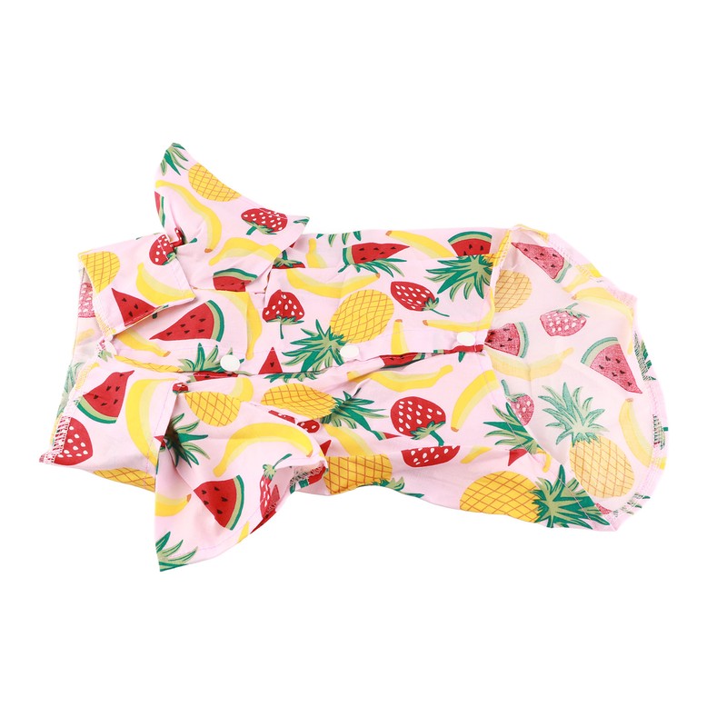 Dog Fruit Print Shirt Breathable Cool Fashionable Cute Pet Clothes