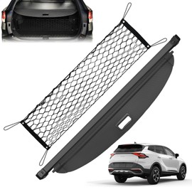 Blycorul Trunk Cargo Cover for Kia Sportage 2023-2025, with Carbon Fiber Texture Ends, Anti-Peeping Retractable Security Shade for Privacy, Kia Sportage Accessories