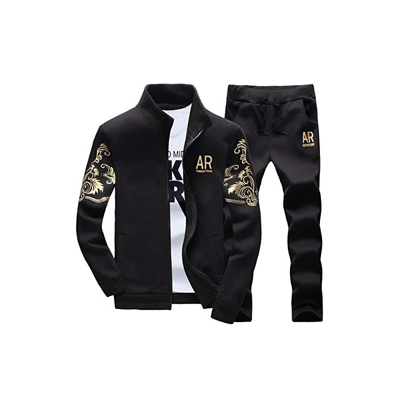AOTORR Chándal deportivo para hombre, casual, con cierre completa, cálido,